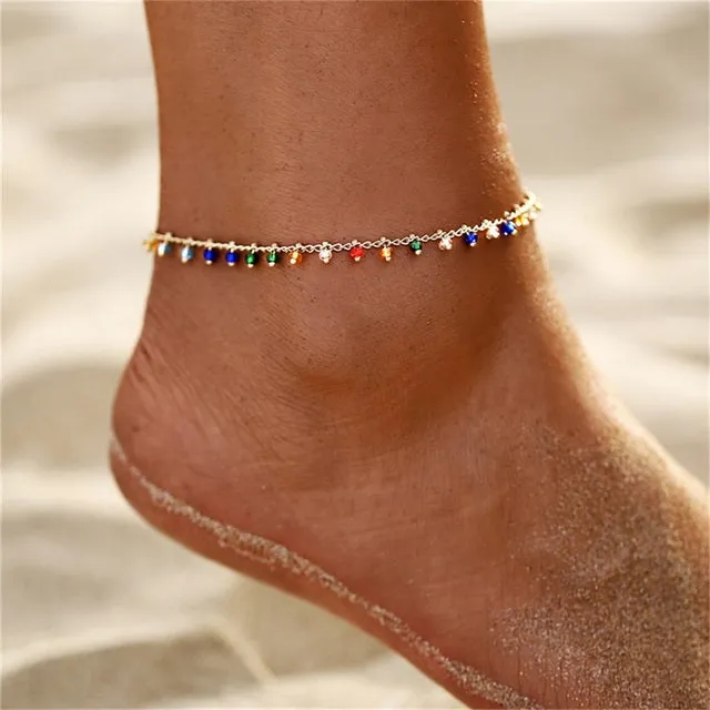 New Bohemia Summer Beach Turtle Shaped Anklets For Women