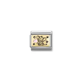 Nomination Composable Link Pink Baby Elephant, 18K Gold & Enamel