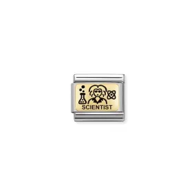 Nomination Composable Link Scientist, 18K Gold