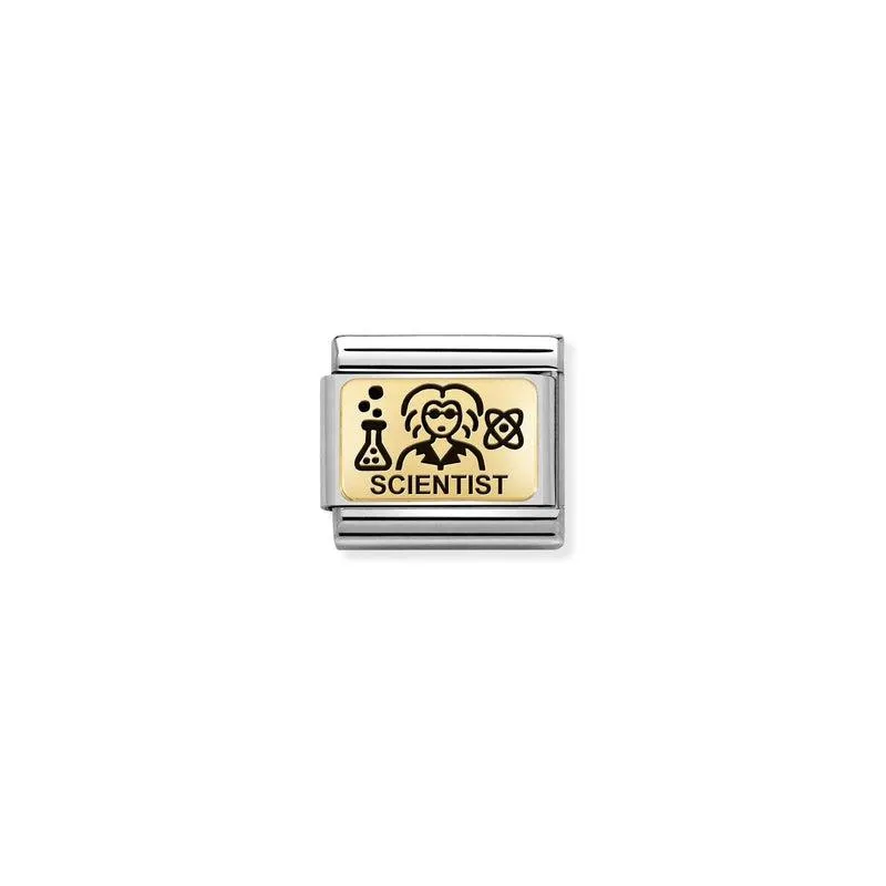Nomination Composable Link Scientist, 18K Gold
