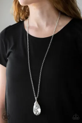 Paparazzi Necklace Blockbuster - Spellbinding Sparkle - White