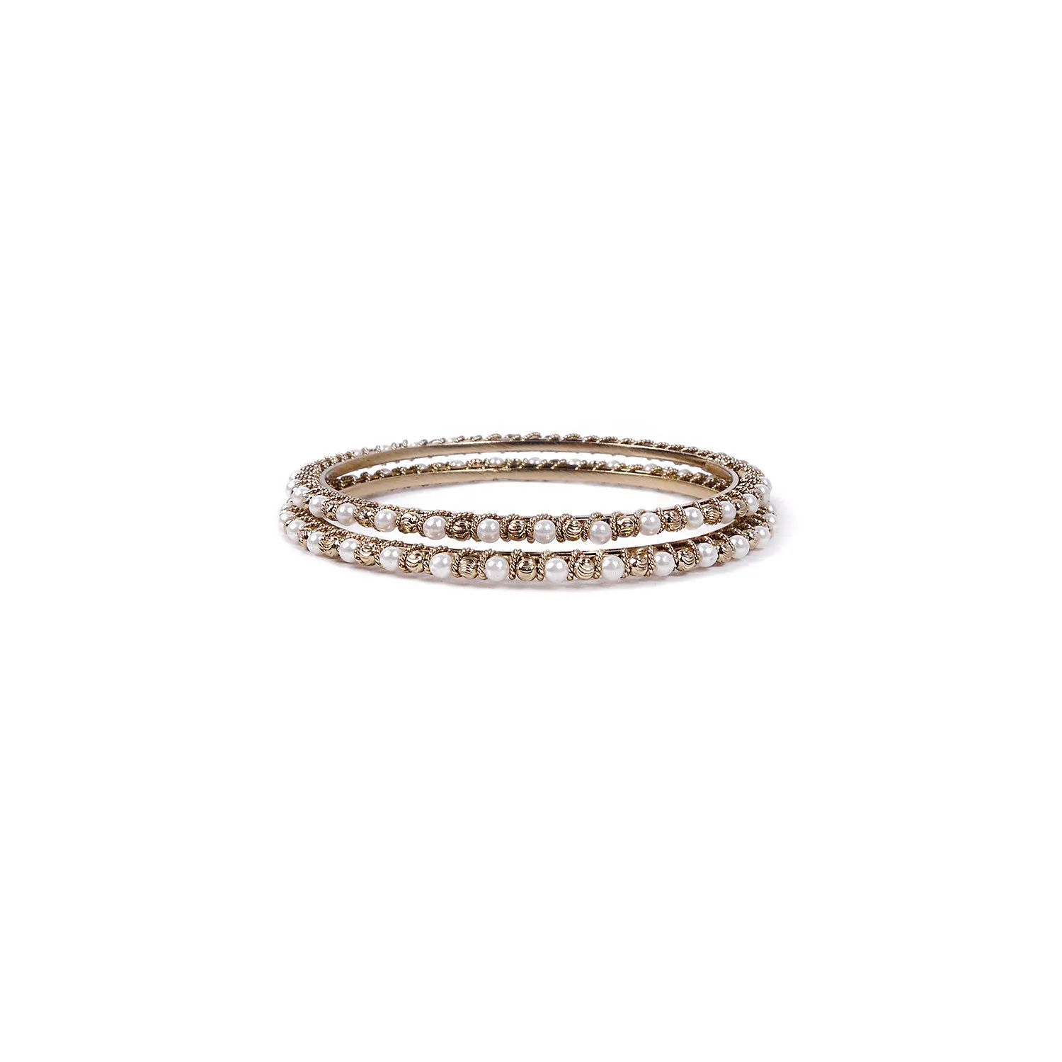 Pearl and Bead Thin Bangles