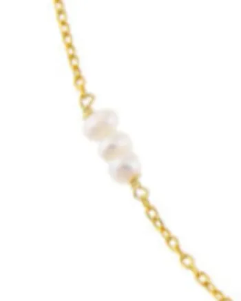 Pearl Cluster Chain Necklace Pearl White One Size | Pearl White