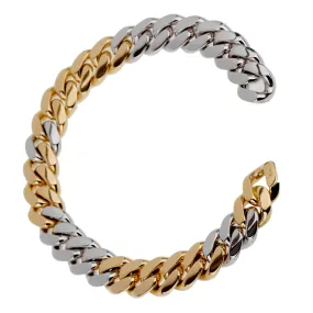 Pomellato Two Tone Cuban Link Bracelet