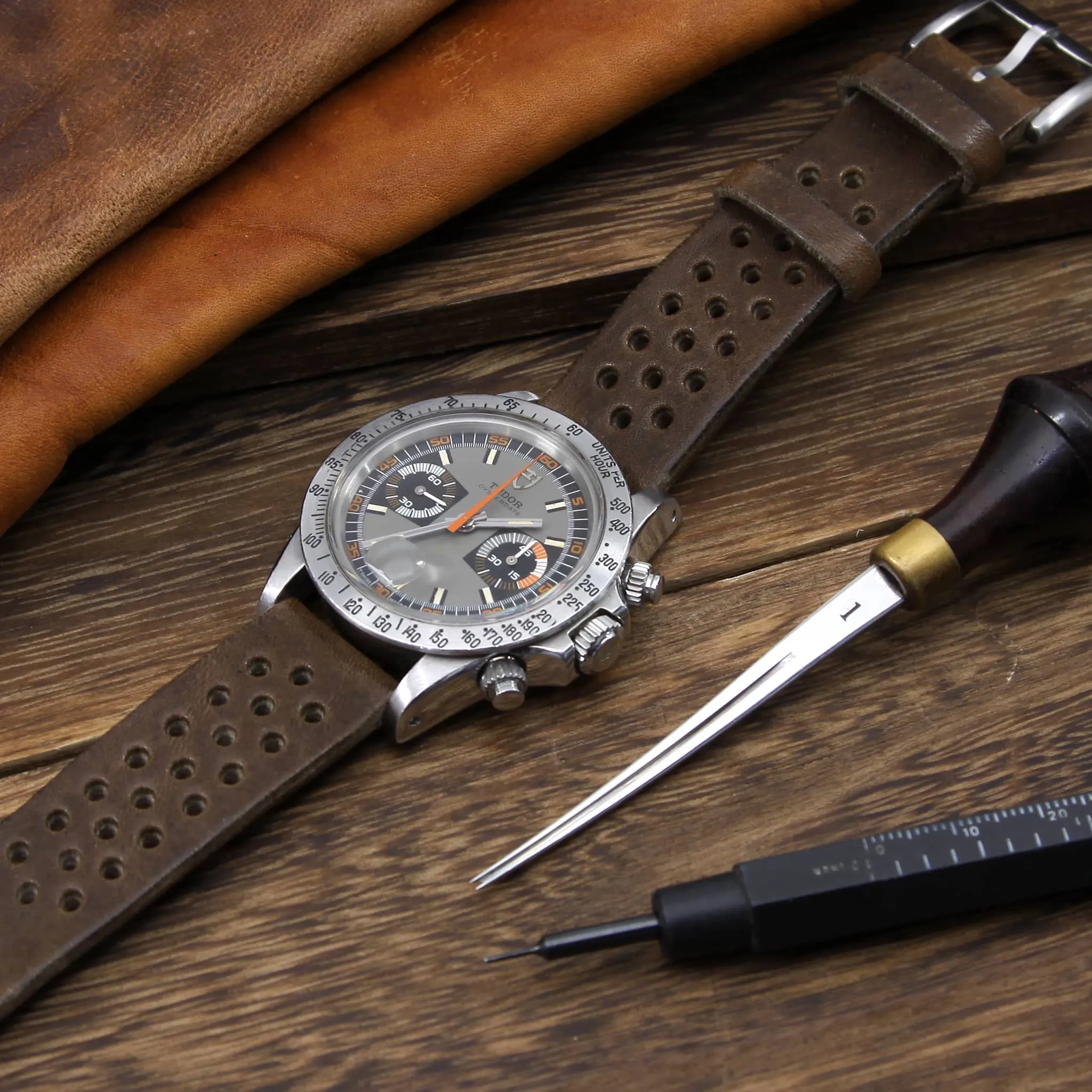 Rally Leather Watch Strap, Vintage 404 | Stitch-less