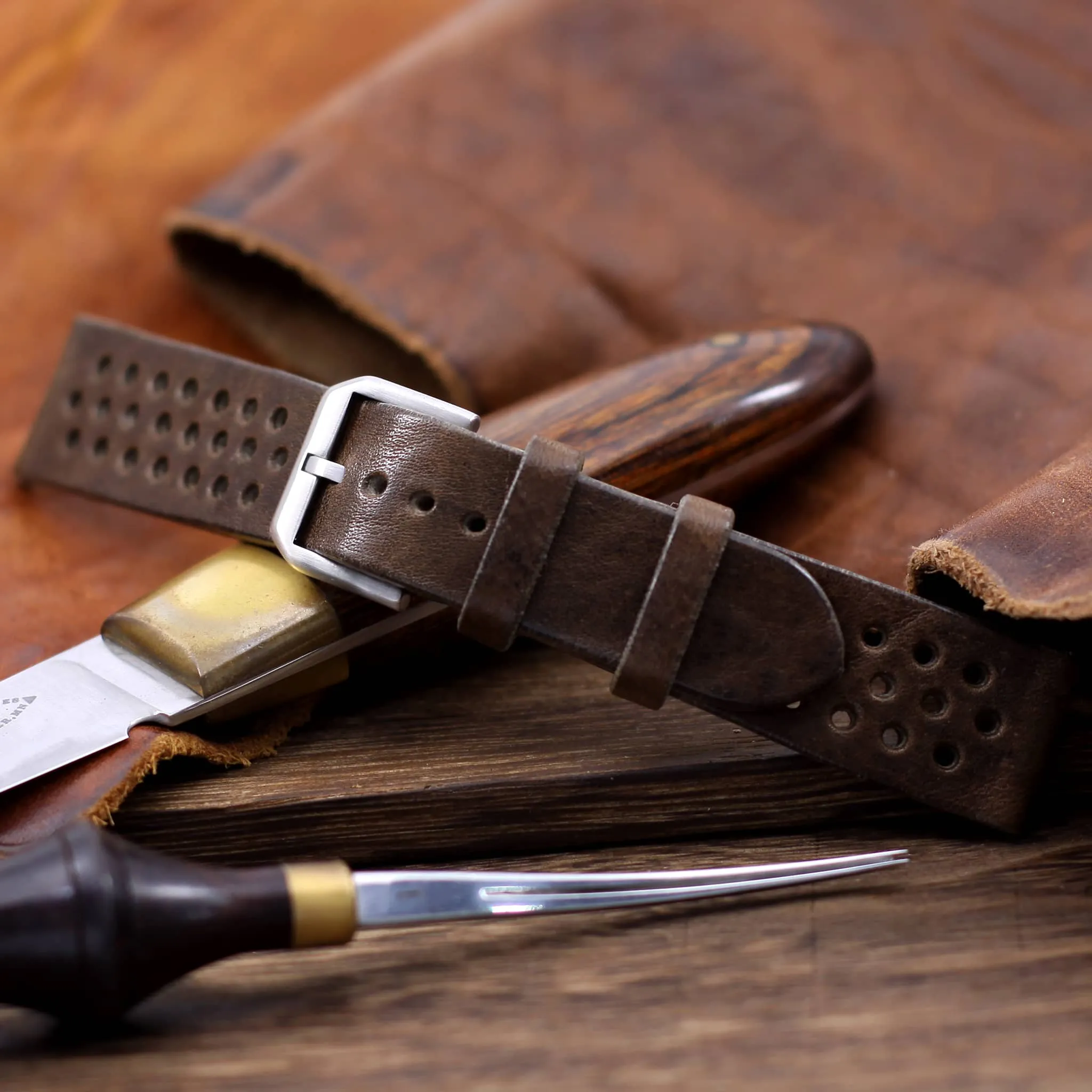 Rally Leather Watch Strap, Vintage 404 | Stitch-less
