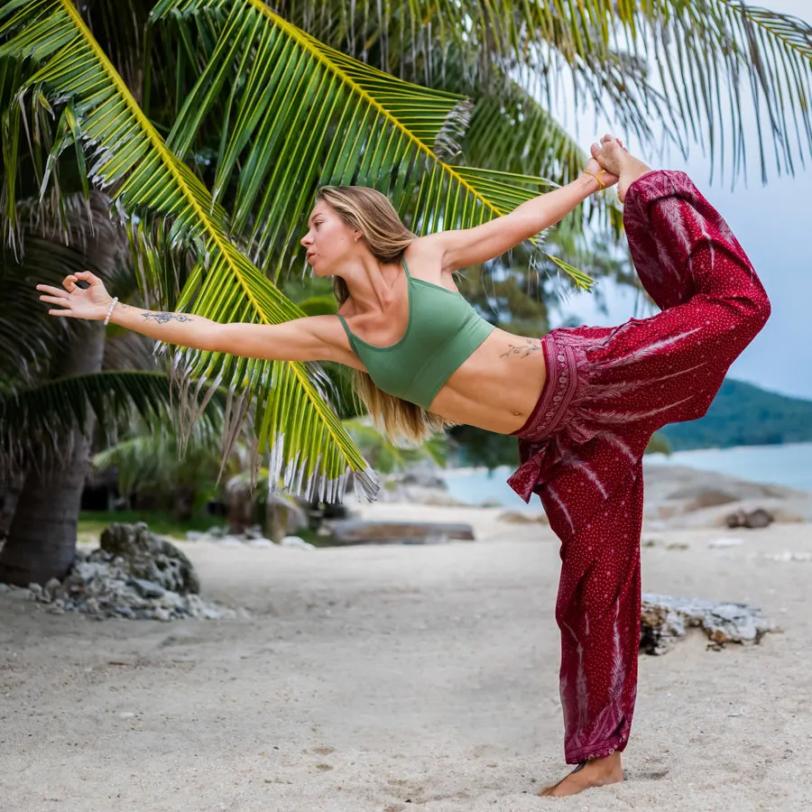 Red Feather Pants