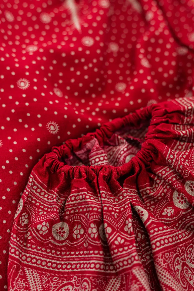 Red Feather Pants