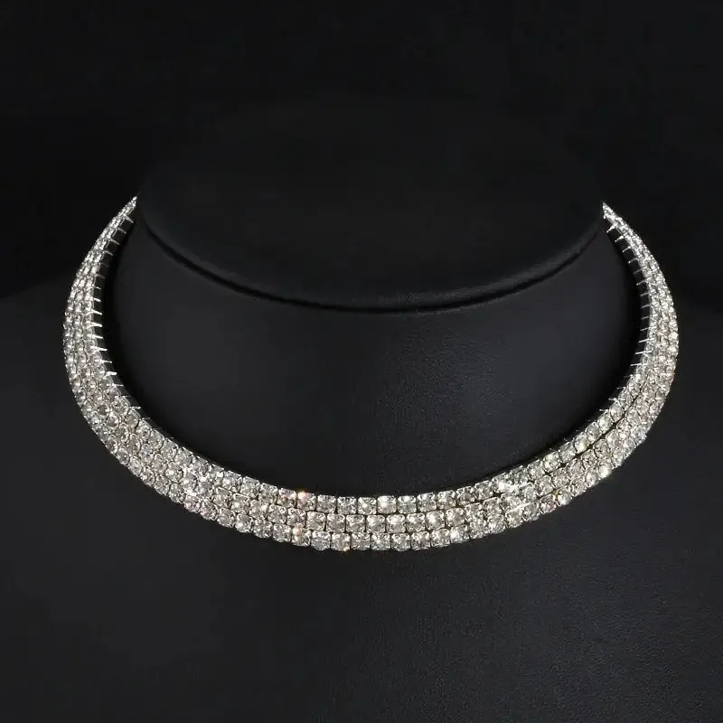 Rhinestone Choker Necklaces