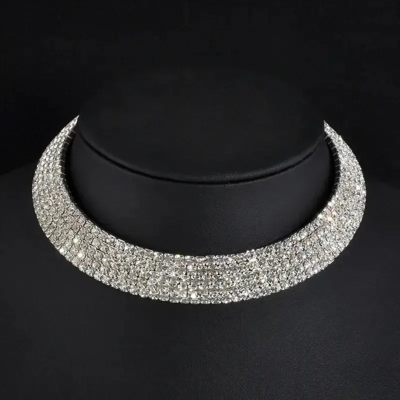 Rhinestone Choker Necklaces