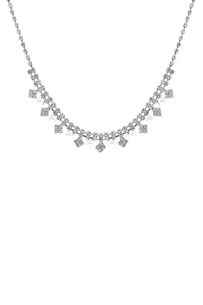 Rhinestone Fashion Multi Design Necklace