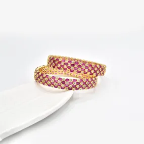 Rinki Pink Colored Stones Bangles