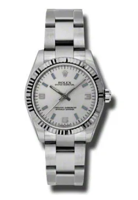 Rolex Oyster Perpetual 31 mm Silver Dial Stainless Steel Bracelet Automatic Unisex Watch 177234SABLSO