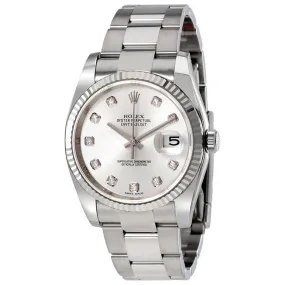 Rolex Oyster Perpetual 36 mm Silver Dial Stainless Steel Bracelet Automatic Men's Watch 116234SDO