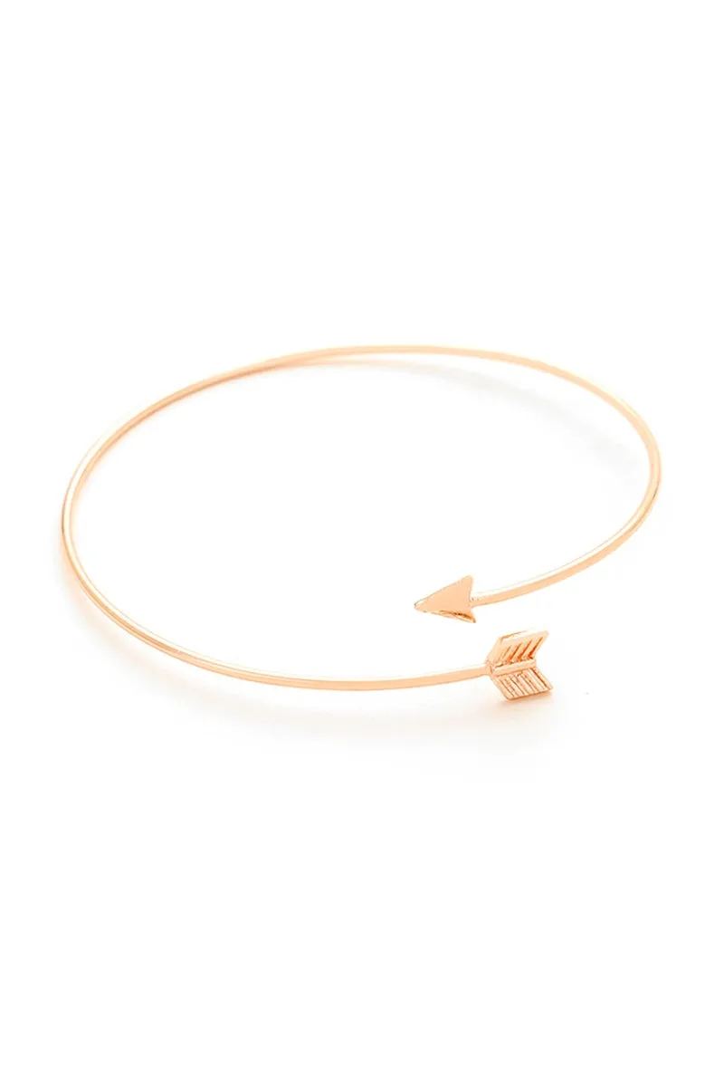 Rose Gold Arrow Cuff Bracelet