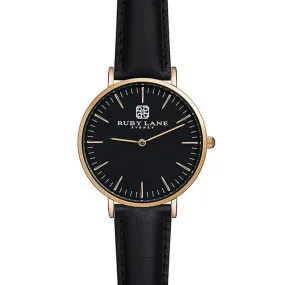 ruby lane original 36mm rose black dial black strap
