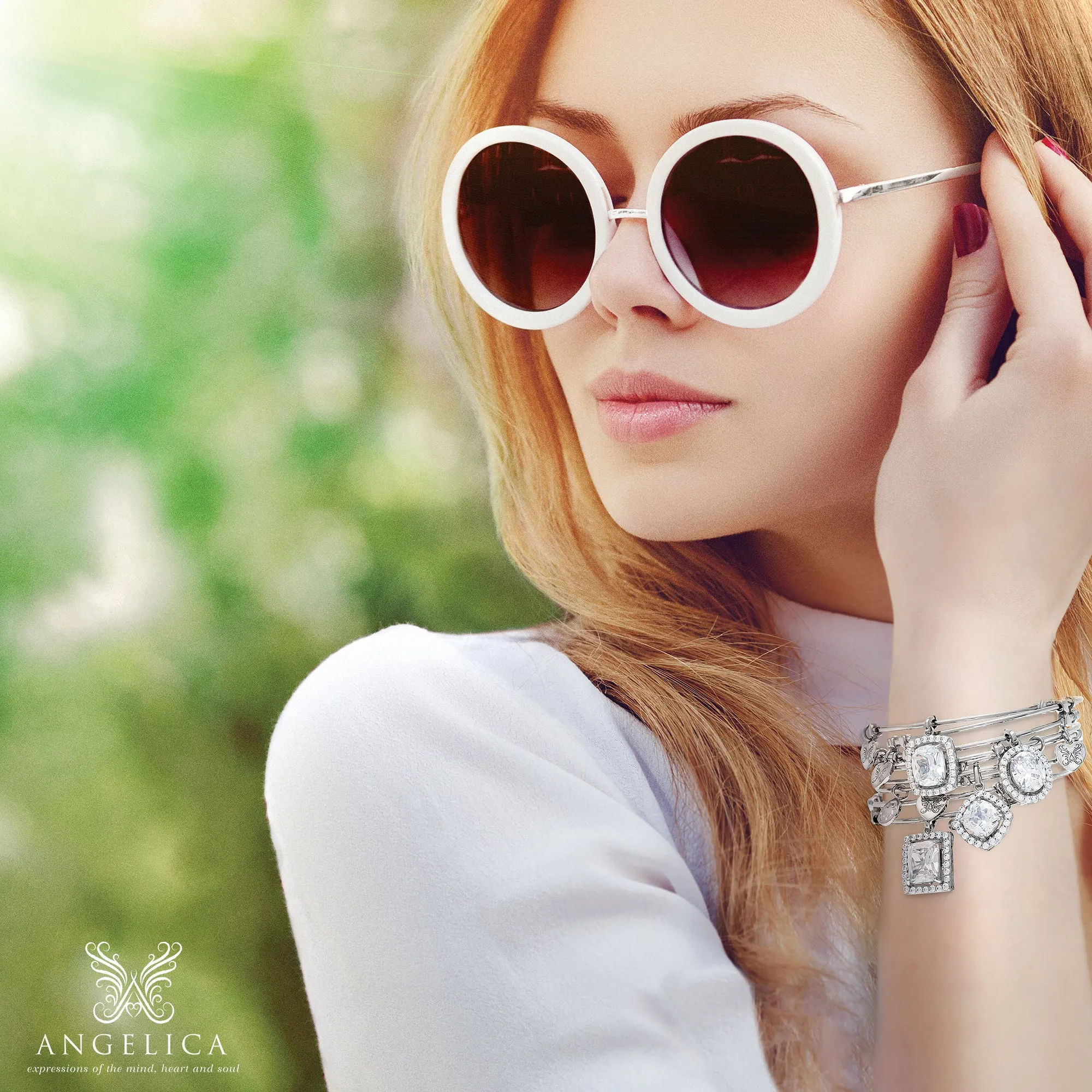 Stipple Finish Brass Butterfly Angelica Bangle Bracelet, 7.25"