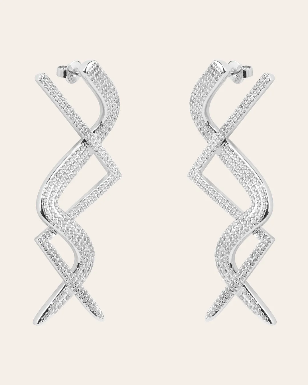 The Riri earrings - silver plated