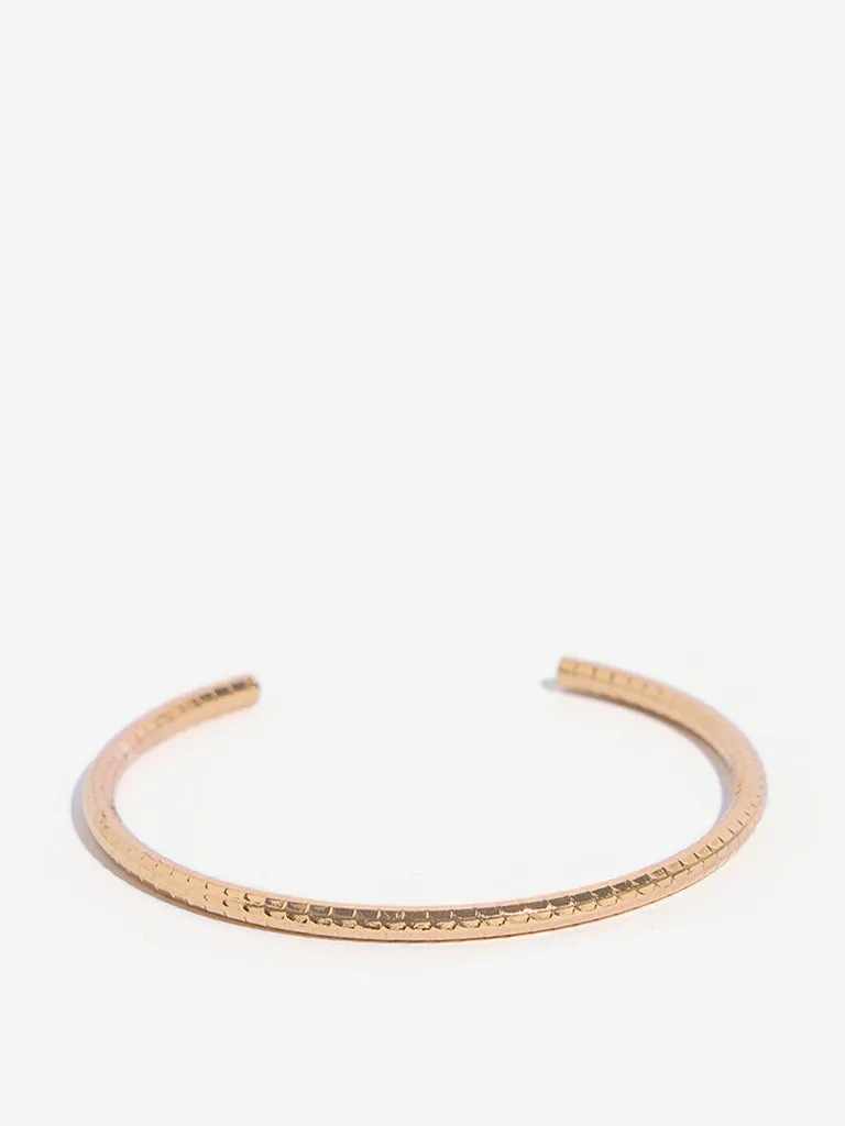 Westside Accessories Gold Silver Open Cuff Bracelet Set
