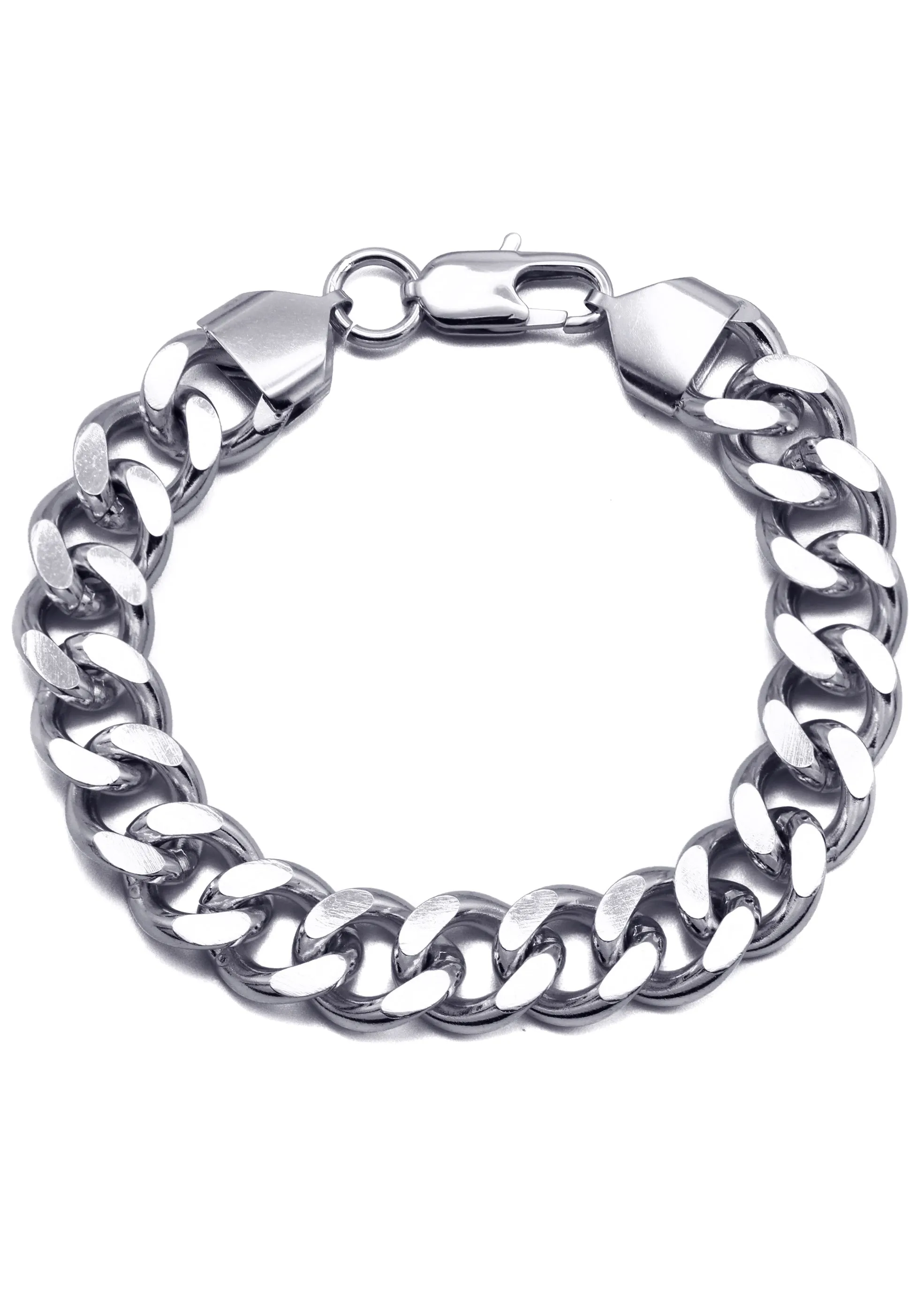 White Gold Cuban Curb Bracelet