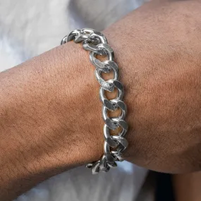 White Gold Cuban Curb Bracelet