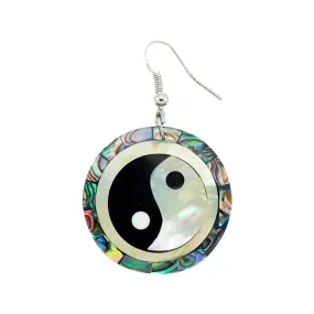 Yin Yang Abalone Earrings